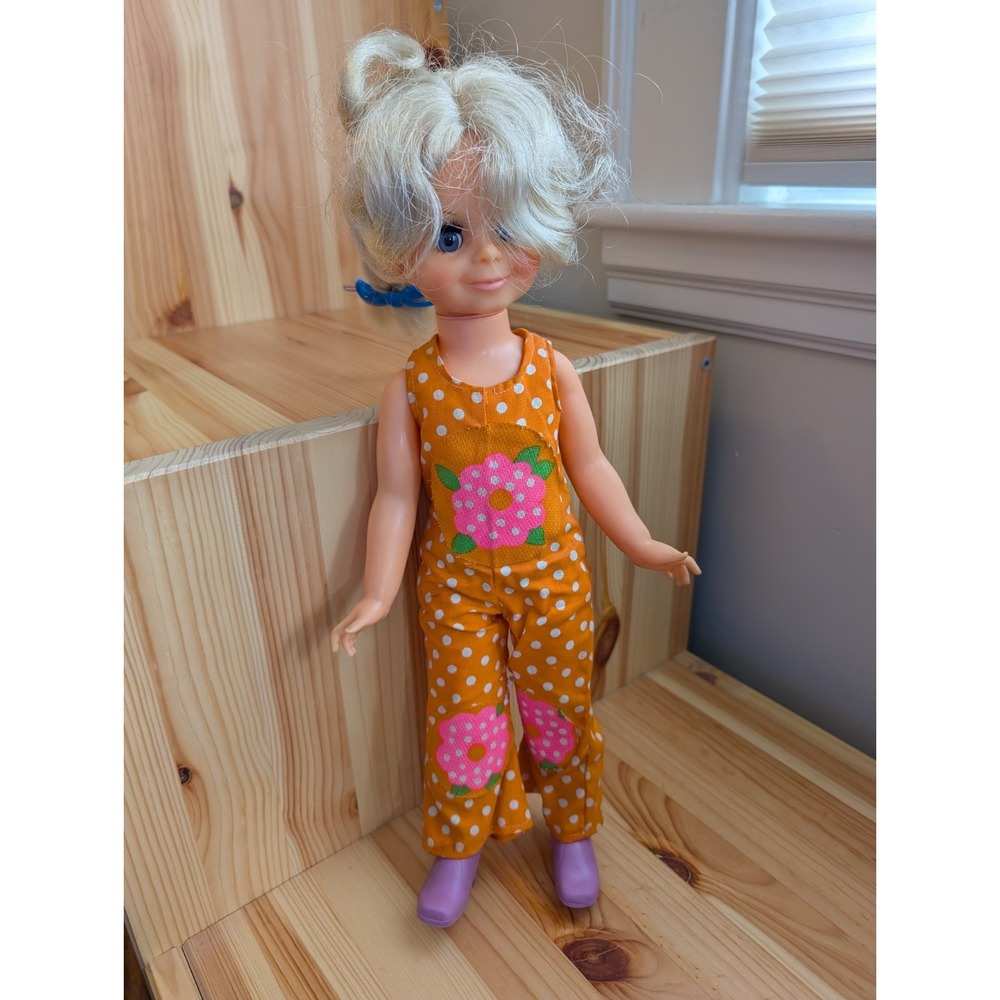 Vintage IDEAL Movin‎ Groovin Growing Hair Crissy Family hippie '70s Romper Works